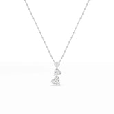 4.3 CT Heart Cut Lab Diamond Chain Pendant